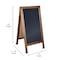 Flash Furniture Torched Brown Wooden A-Frame Magnetic Chalkboard HGWA-CB-4824-TORCH-GG - alternate 6
